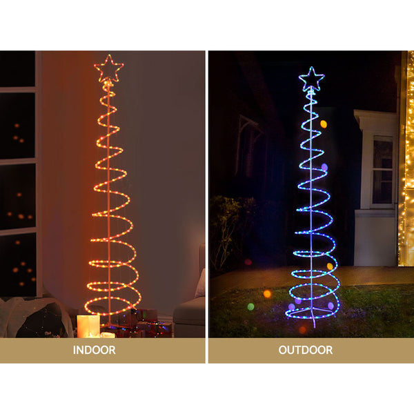 2.4M Christmas Tree Led Solar Motif Lights Jingle Jollys Decorative Lighting