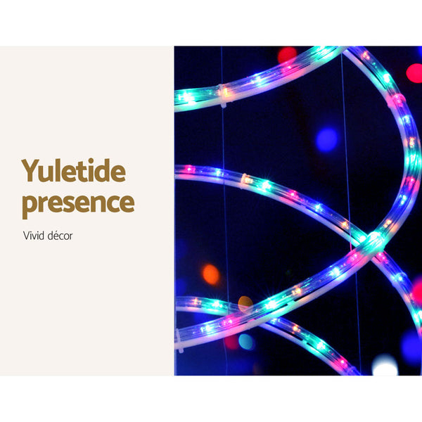 2.4M Christmas Tree Led Solar Motif Lights Jingle Jollys Decorative Lighting