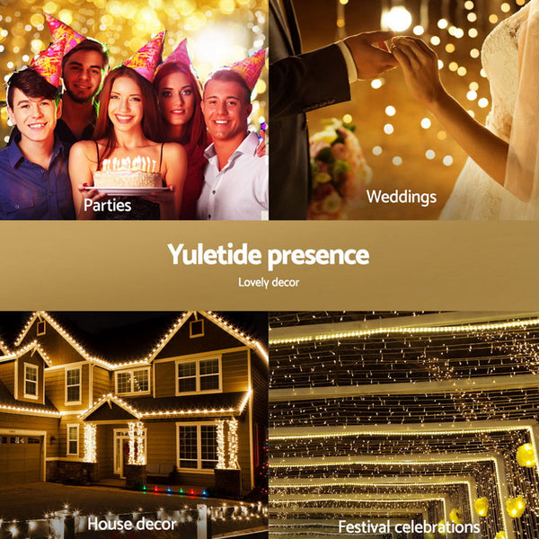 2Mx3m Christmas Lights Net String Decorations Warm 504 Led Jingle Jollys Seasonal Decorations