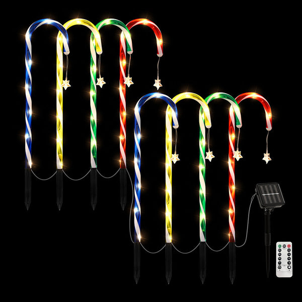 Jingle Jollys 8 Pcs Christmas Lights Path Ground Garden Decorations 72 Led Decorative Lighting