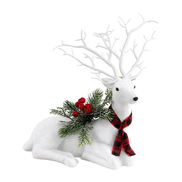 Jingle Jollys Christmas Reindeer 32Cm Glitter Deer Ornaments Party Decorations Seasonal Decorations