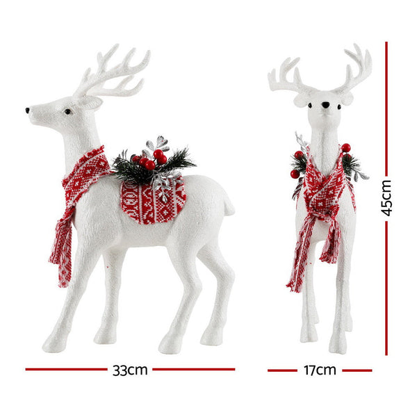 Jingle Jollys Christmas Reindeer 45Cm Glitter Deer Ornaments Party Decorations Seasonal Decorations