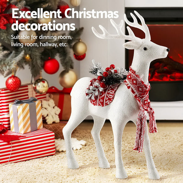 Jingle Jollys Christmas Reindeer 45Cm Glitter Deer Ornaments Party Decorations Seasonal Decorations