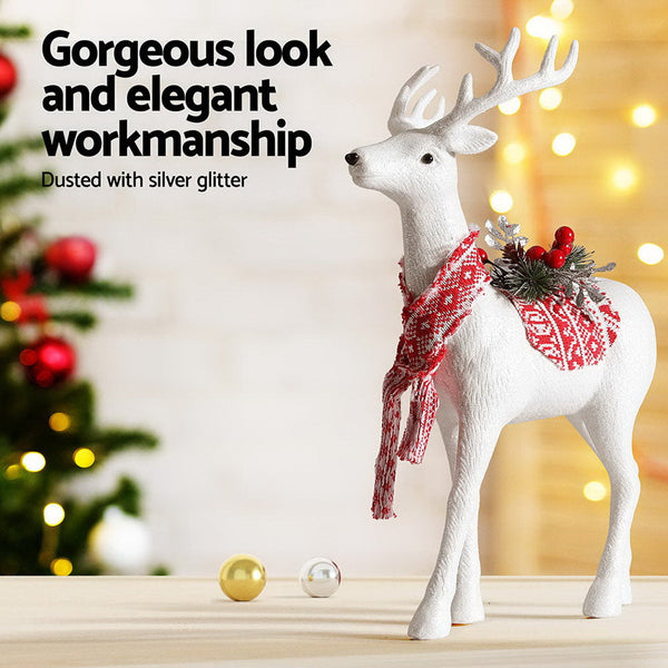 Jingle Jollys Christmas Reindeer 45Cm Glitter Deer Ornaments Party Decorations Seasonal Decorations
