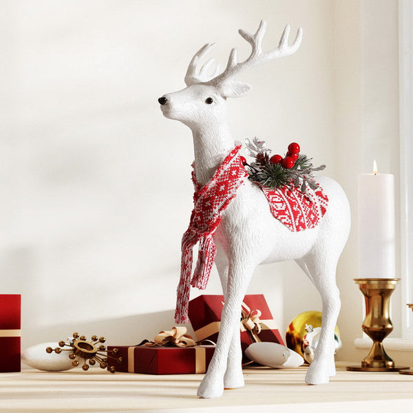 Jingle Jollys Christmas Reindeer 45Cm Glitter Deer Ornaments Party Decorations Seasonal Decorations