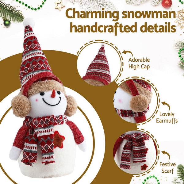 Jingle Jollys Christmas Snowman Handicraft Ornaments Party Decorations 35Cm Seasonal Decorations