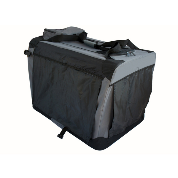 Yes4pets Large Fordable Soft Dog Cat Puppy Crate Bag With Curtain Grey Pet Transport