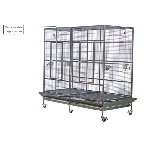 Yes4pets Xxxl 195 Cm Bird Cage Pet Parrot Aviary Perch Castor Wheel Bird Cages