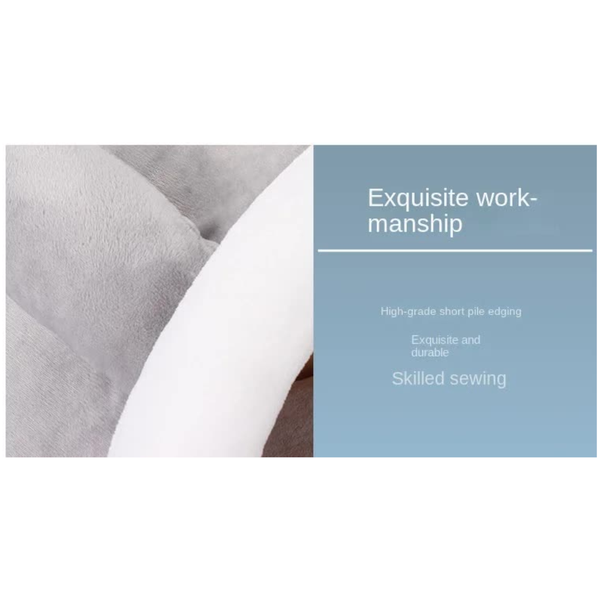 Elosung Yellow Half Enclosed Cat Bed Soft Short Velvet Fabric With Sponge + Pp Cotton Filling M Size (35X35x30cm) Pet Beds