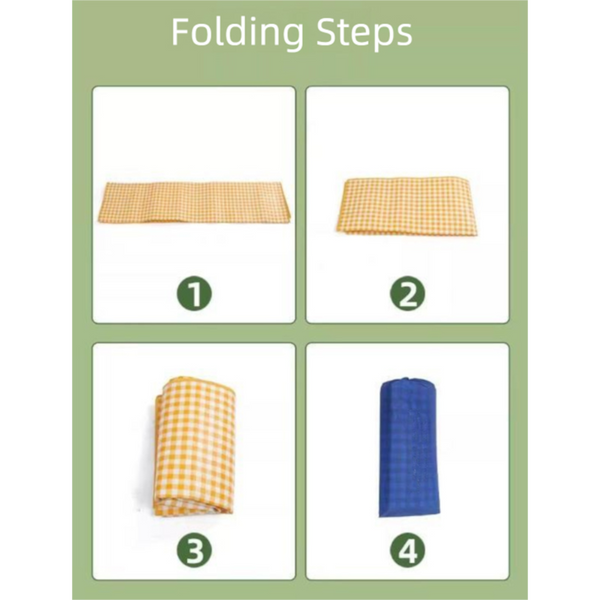 Yellow Lightweight Thickened Picnic Mat Waterproof Outdoor Camping Ground Sheet For Hiking Parks And Picnics(1.5*2M) Picnic Rugs