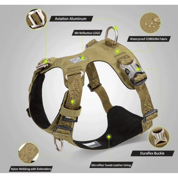 True Love Lightweight Dog Harness Green Harnesses