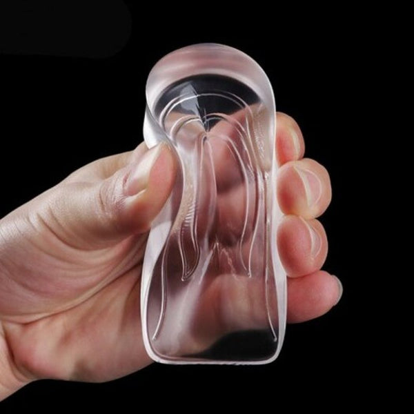 Pair Of Men Women Thick Thin Transparent Gel Heighten Insole Man 1Cm Insoles