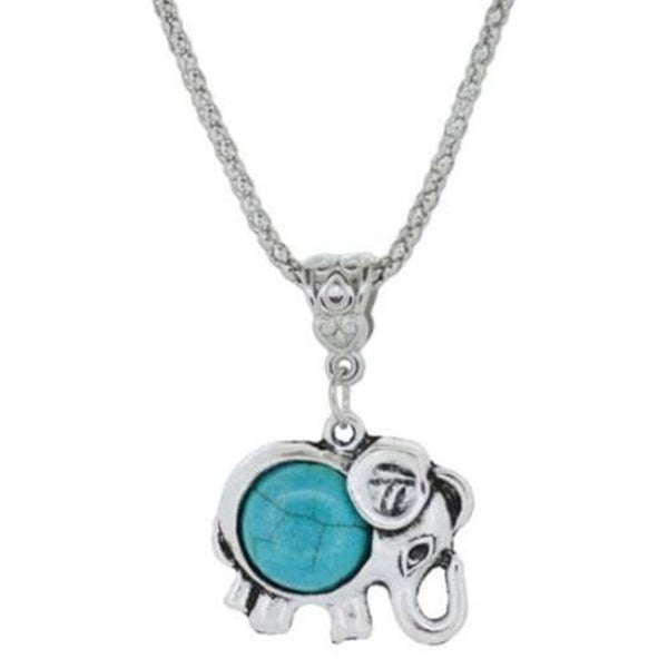 Veile Studios A Suit Of Ethnic Faux Turquoise Elephant Necklace And Earrings Jewellery Sets