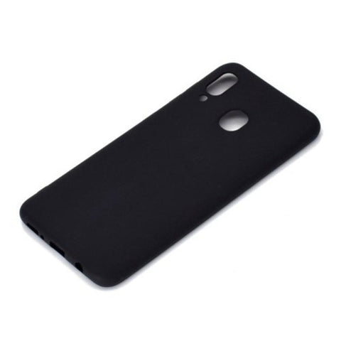A Thick Bottom Matte Tpu Solid Color Phone Case For Samsung Galaxy A30 / A20 Black