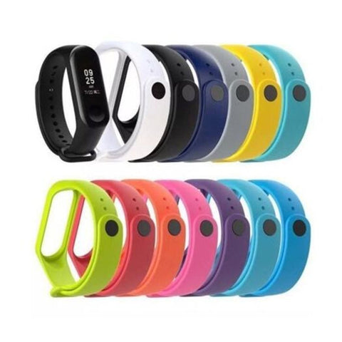A1 Color Silicone Strap For Xiaomi Band 3 And 4 Generations Black