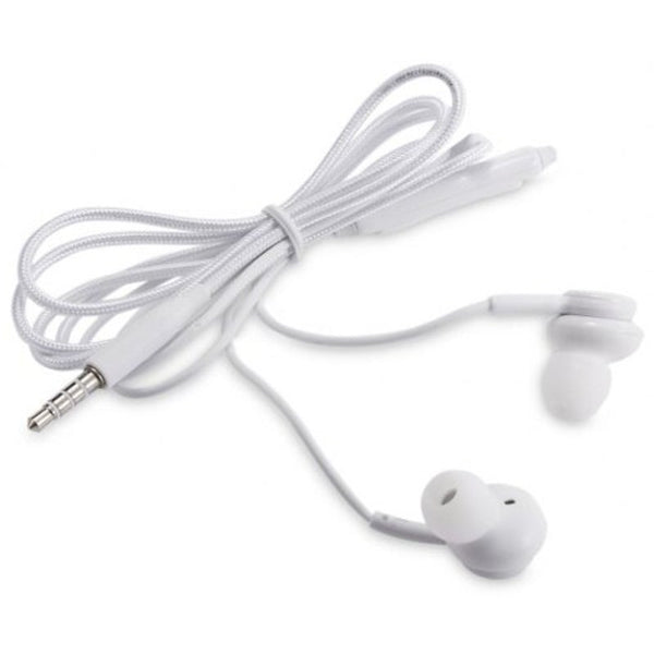 A18 3.5Mm Nylon Braided Wire Headphone In Ear Earphone White