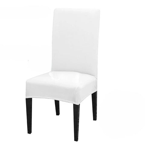 Chair Cover White Anti Dirt Waterproof Elastic Material For Dining Room Kitchen Slipcovers