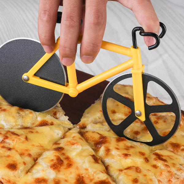 Novelty Cute Stainless Steel Bicycle Pizza Cutter Kitchen Gadget Pastry Cutters