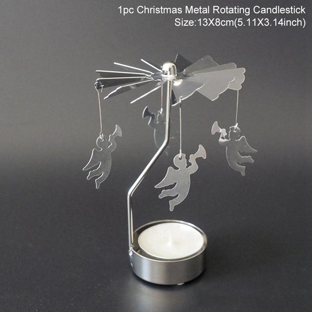 Rotating Metal Tealight Candle Holder Christmas Table Decor Candle Holders & Accessories