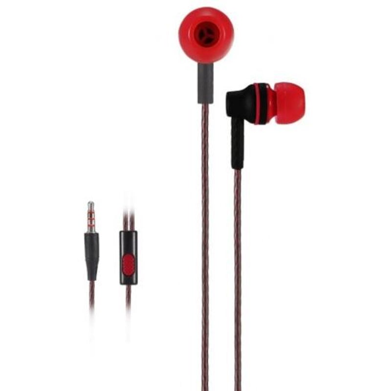 A21 Universal 3.5Mm Twisting In Ear Stereo Earphones Red Wired Earphones