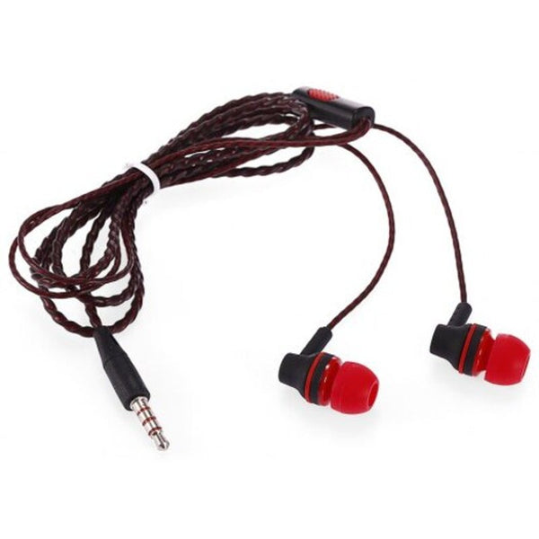 A21 Universal 3.5Mm Twisting In Ear Stereo Earphones Red Wired Earphones