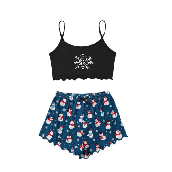 Womens Spaghetti Straps Sleeveless Pajamas For Casual Home Use And Relaxation Sleepwear