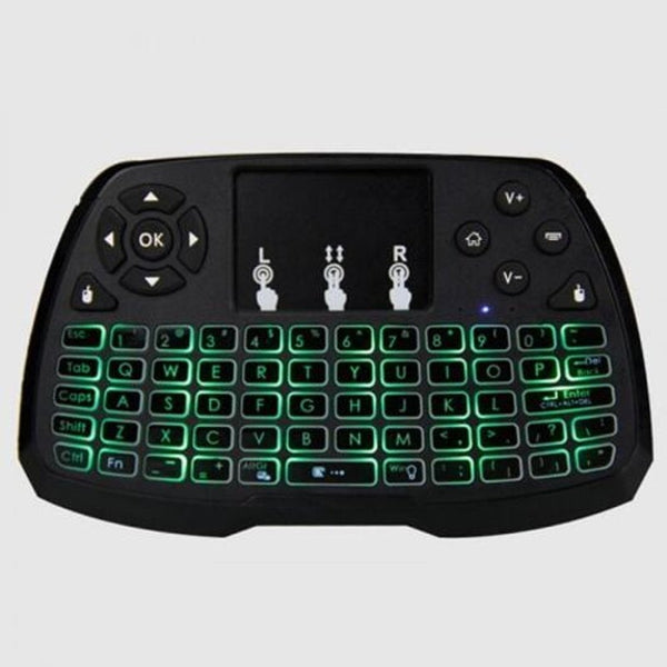 A3 Colorful Multi Backlight Mini Keyboard Air Mouse Black Backlit Version