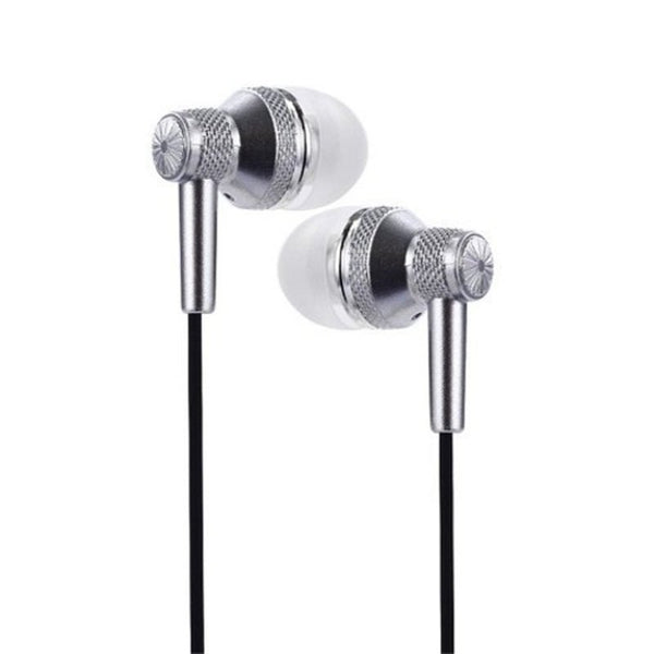 A35in Ear Subwoofer Earphone Wired Earbuds Silver Wired Earphones