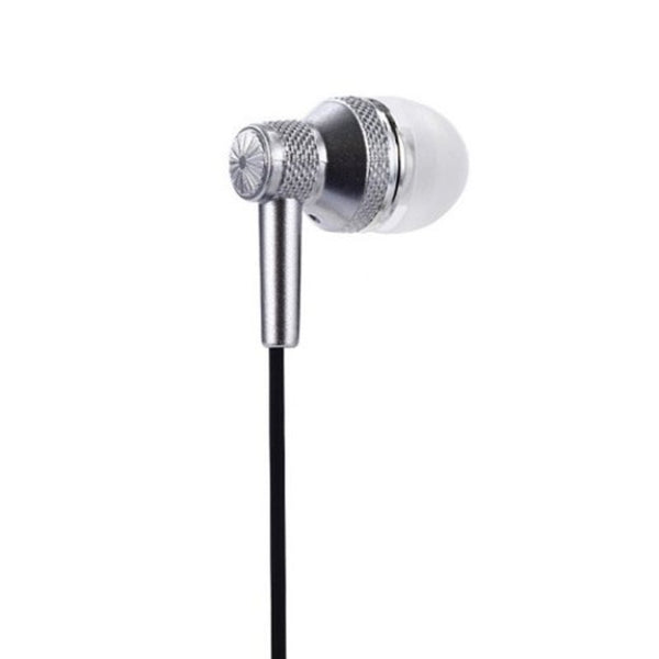 A35in Ear Subwoofer Earphone Wired Earbuds Silver Wired Earphones
