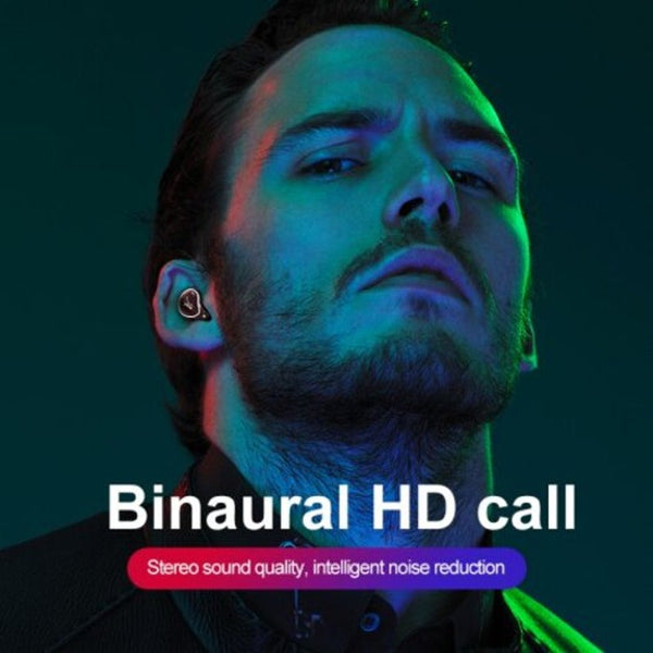 A4 Bluetooth 5.0 Wireless Headphone Mini Cordless Sport Headset Black Earbuds