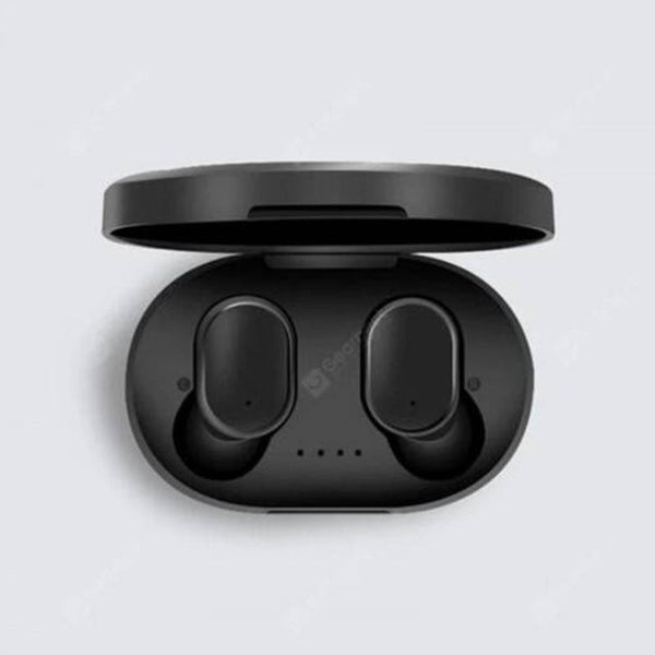 A6s Bluetooth 5.0 For Redmi Airdots Wireless Headsets Noise Cancelling Microphone Xiaomi Samsung Black Earbuds