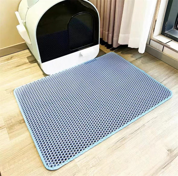 Cat Litter Mat Pet Solid Color Waterproof Easy Clean Scatter Litter Tray Accessories