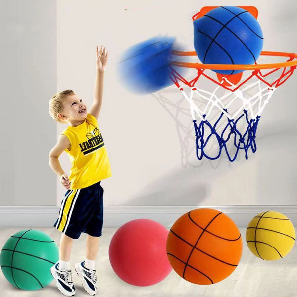 Silent High Density Foam Sports Ball Indoor Mute Basketball Soft Elastic Children Toy Games
