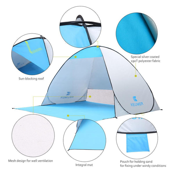 Automatic Pop Up Sun Shade Beach Tent Sunshelter Tents