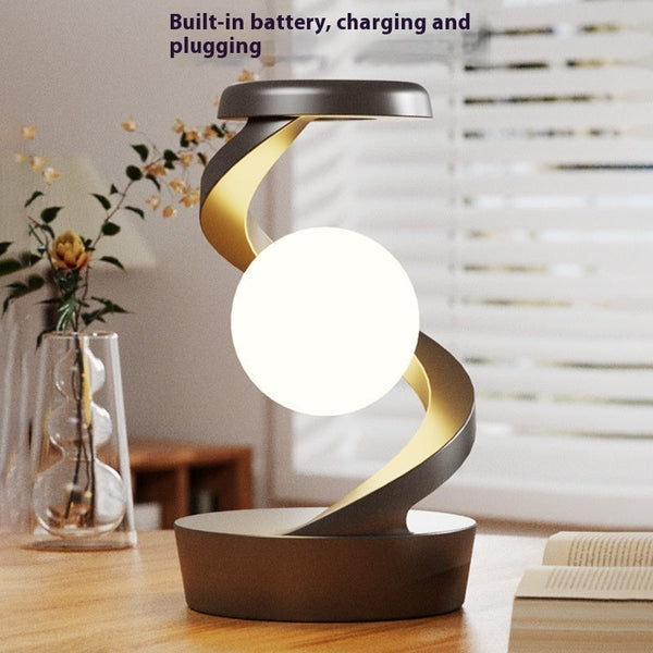 Rotating Moon Desk Lamp With Wireless Charging Sensor Control Table Lamps