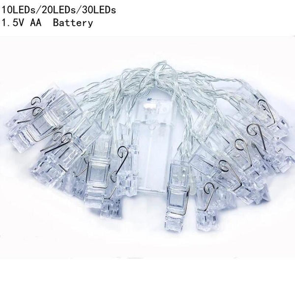 String Lights Photo Clip Holder Led Strip Fairy Photograph Display