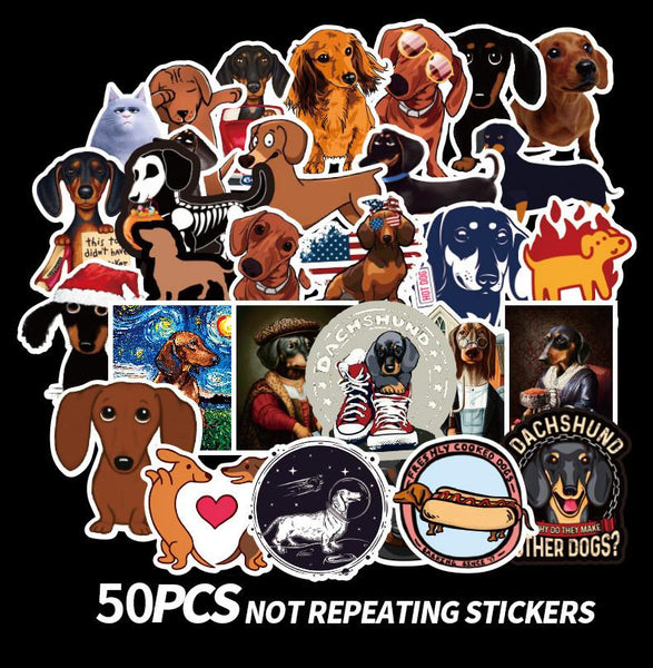Stickers Pack Of 50 Dachshund Dog