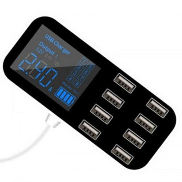 A9s 40W High Power 8 Usb Ports Smart Current And Voltage Display Multifunction Car Charger