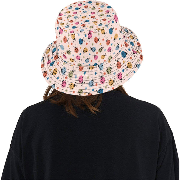 Ladybird Bucket Hat Women Cute Unisex Summer Sun With Vibrant All Over Ladybug Print Hats