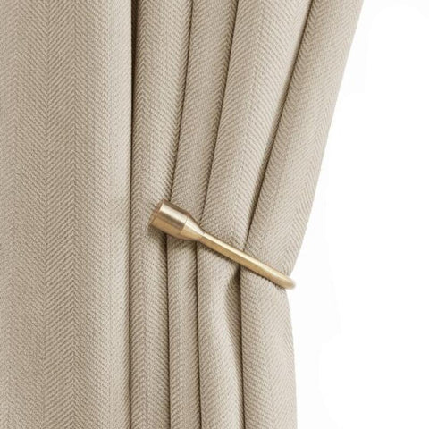 Curtain Beige 200 Centimetre X 250 Thick Chenille Luxury Blackout Curtains Curtains & Drapes