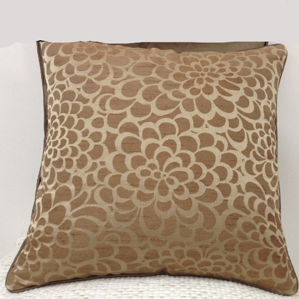 En Flower Beige Petal Design Cushion Cover Cushion Covers