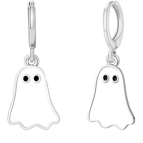 Alloy Halloween Ghost Hoop Gold Plated Womens Jewellery Earrings