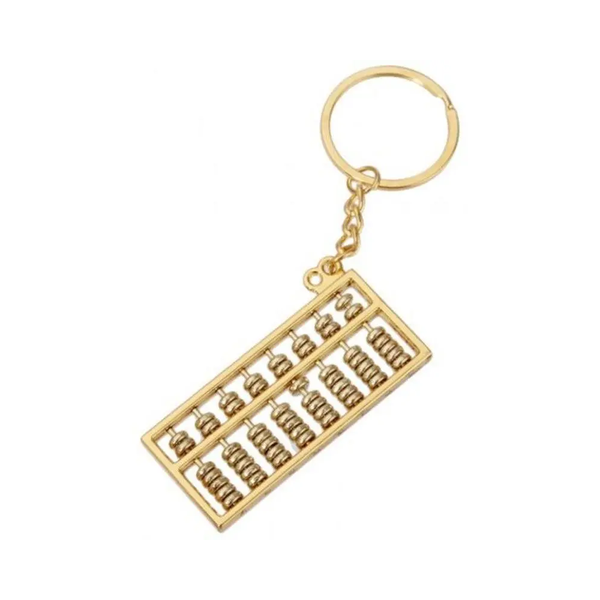 Abacus Metal Key Chain Gold