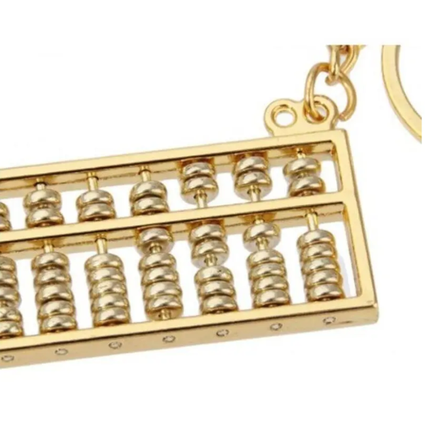 Abacus Metal Key Chain Gold