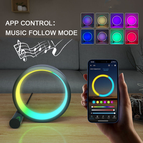 Lamps Colourful Smart Led Night Light Music Rhythm Induction Round Lamp