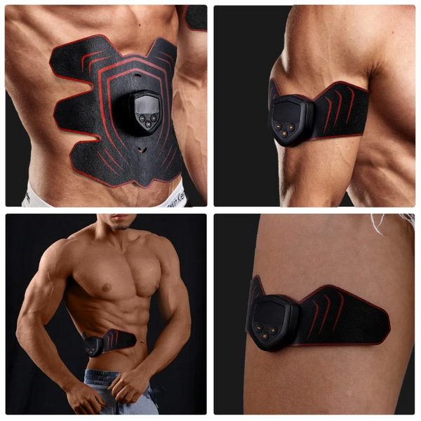 Abs Stimulator Muscle Toner Abdominal Toning Belt Ems Trainer Black