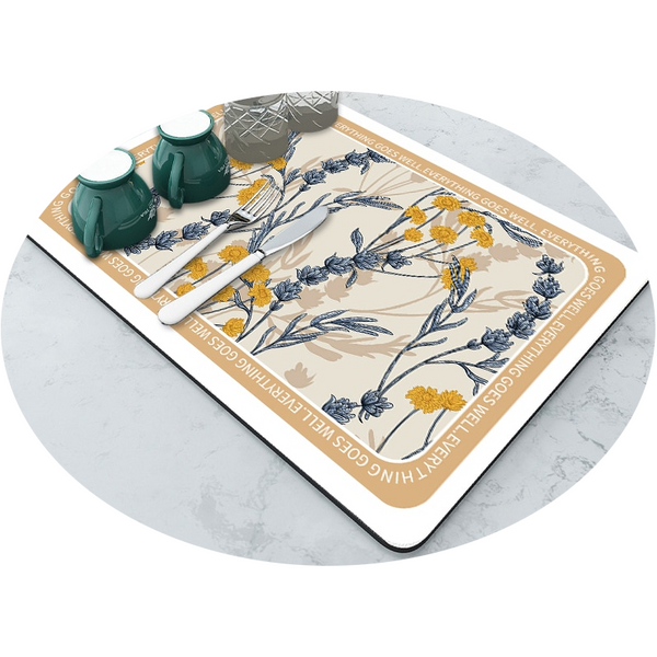 Absorbent Rubber Dish Drying Drain Mat Kitchen Accessories Oven Mitts & Potholders