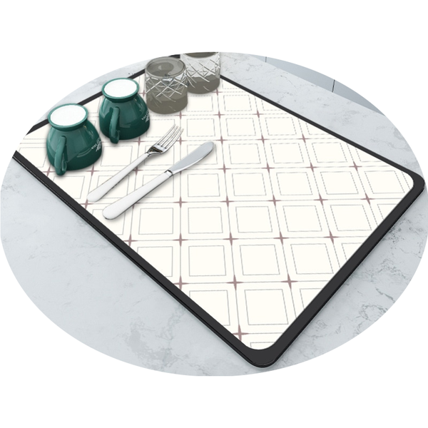 Absorbent Rubber Dish Drying Drain Mat Kitchen Accessories Oven Mitts & Potholders