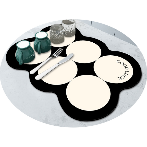 Absorbent Rubber Dish Drying Drain Mat Kitchen Accessories Oven Mitts & Potholders