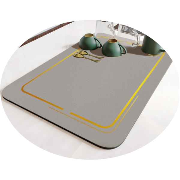 Absorbent Rubber Dish Drying Drain Mat Kitchen Accessories Oven Mitts & Potholders